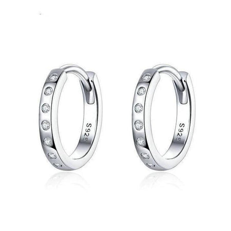 Boucles "Cercles Brillants" ~ Argent Sterling