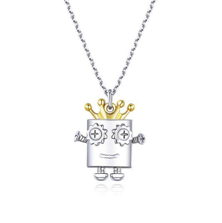 Collier "Robot Lover" ~ Argent Sterling