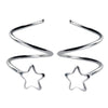 Boucles "Étoile Simple" ~ Argent Sterling