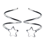 Charger l&#39;image dans la galerie, Boucles &quot;Étoile Simple&quot; ~ Argent Sterling
