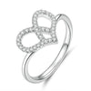 Bague "Cœur Brillant" ~ Argent Sterling