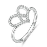 Charger l&#39;image dans la galerie, Bague &quot;Cœur Brillant&quot; ~ Argent Sterling
