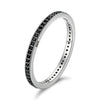 Bague "Fine Black" ~ Argent Sterling