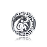 Charger l&#39;image dans la galerie, Perle &quot;Lettre Ronde&quot; ~ Argent Sterling
