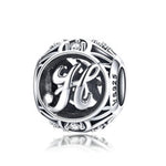 Charger l&#39;image dans la galerie, Perle &quot;Lettre Ronde&quot; ~ Argent Sterling
