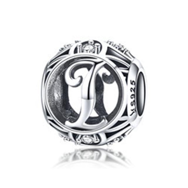 Perle "Lettre Ronde" ~ Argent Sterling