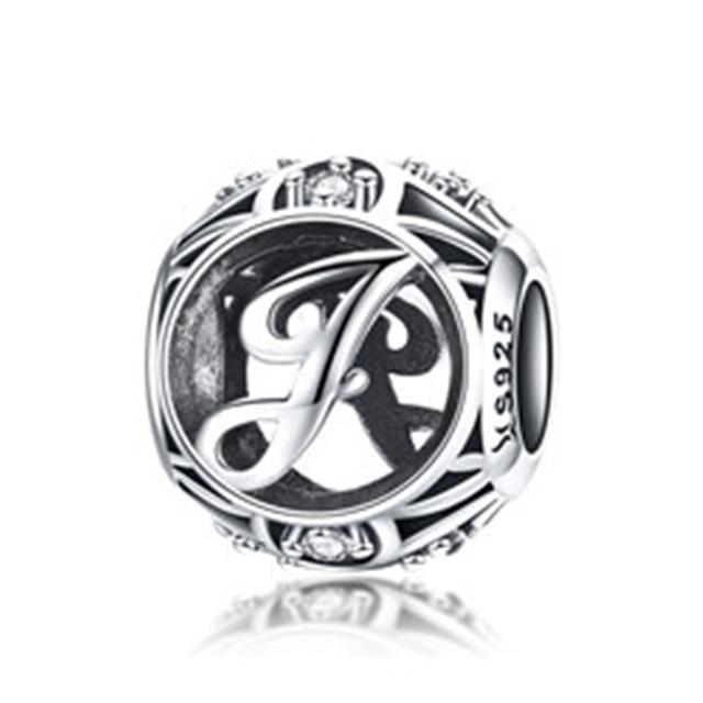 Perle "Lettre Ronde" ~ Argent Sterling