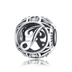Charger l&#39;image dans la galerie, Perle &quot;Lettre Ronde&quot; ~ Argent Sterling
