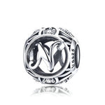 Charger l&#39;image dans la galerie, Perle &quot;Lettre Ronde&quot; ~ Argent Sterling
