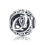 Charger l&#39;image dans la galerie, Perle &quot;Lettre Ronde&quot; ~ Argent Sterling
