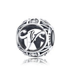 Charger l&#39;image dans la galerie, Perle &quot;Lettre Ronde&quot; ~ Argent Sterling
