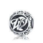 Charger l&#39;image dans la galerie, Perle &quot;Lettre Ronde&quot; ~ Argent Sterling
