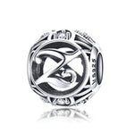 Charger l&#39;image dans la galerie, Perle &quot;Lettre Ronde&quot; ~ Argent Sterling
