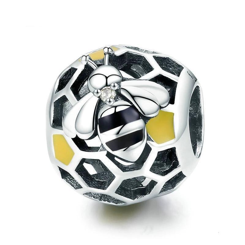 Perle "Honeycomb Bee" ~ Argent Sterling