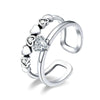 Bague "Double Amour" ~ Argent Sterling