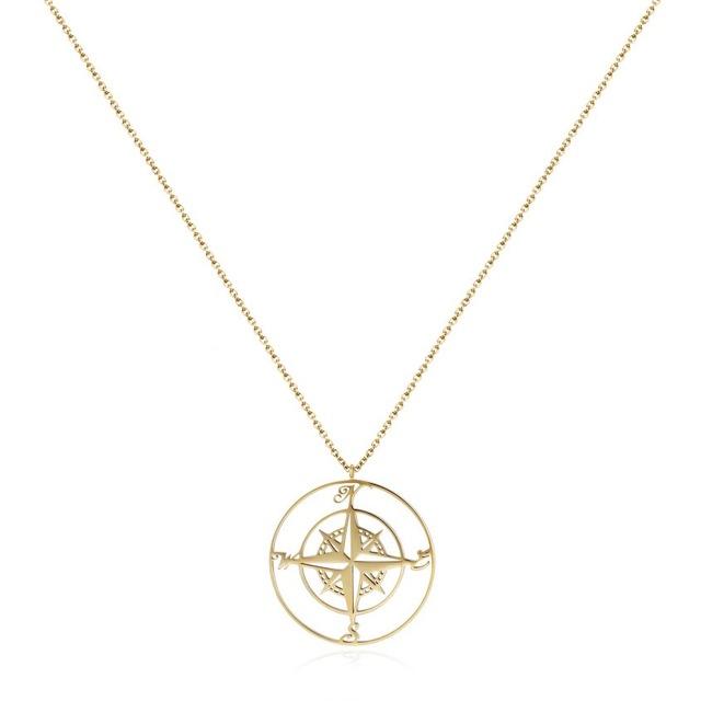 Collier "Points Cardinaux" ~ Or / Argent / Rose