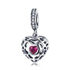Perle "Cœur Rouge" ~ Argent Sterling