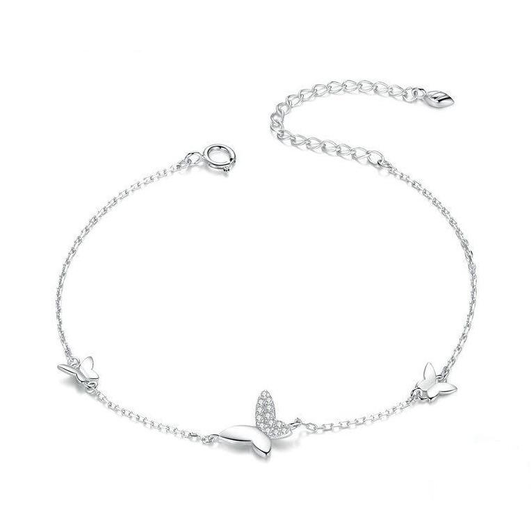 Bracelet "Trois Papillons" ~ Argent Sterling