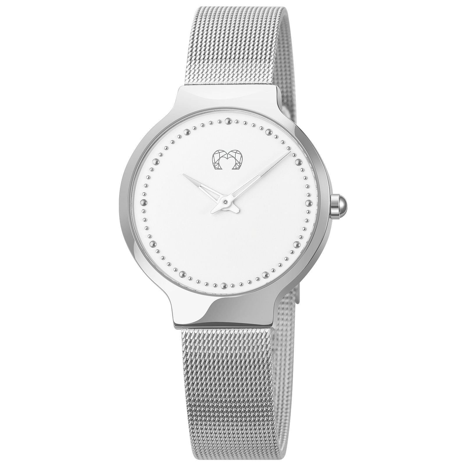 Montre "Base" ~ Argent Blanc