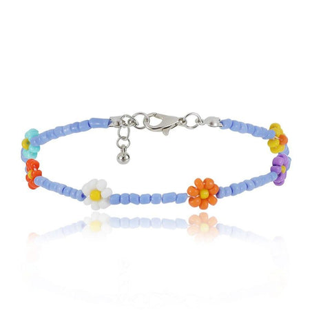 Bracelet de cheville "Petites Fleurs" ~ Multicolore