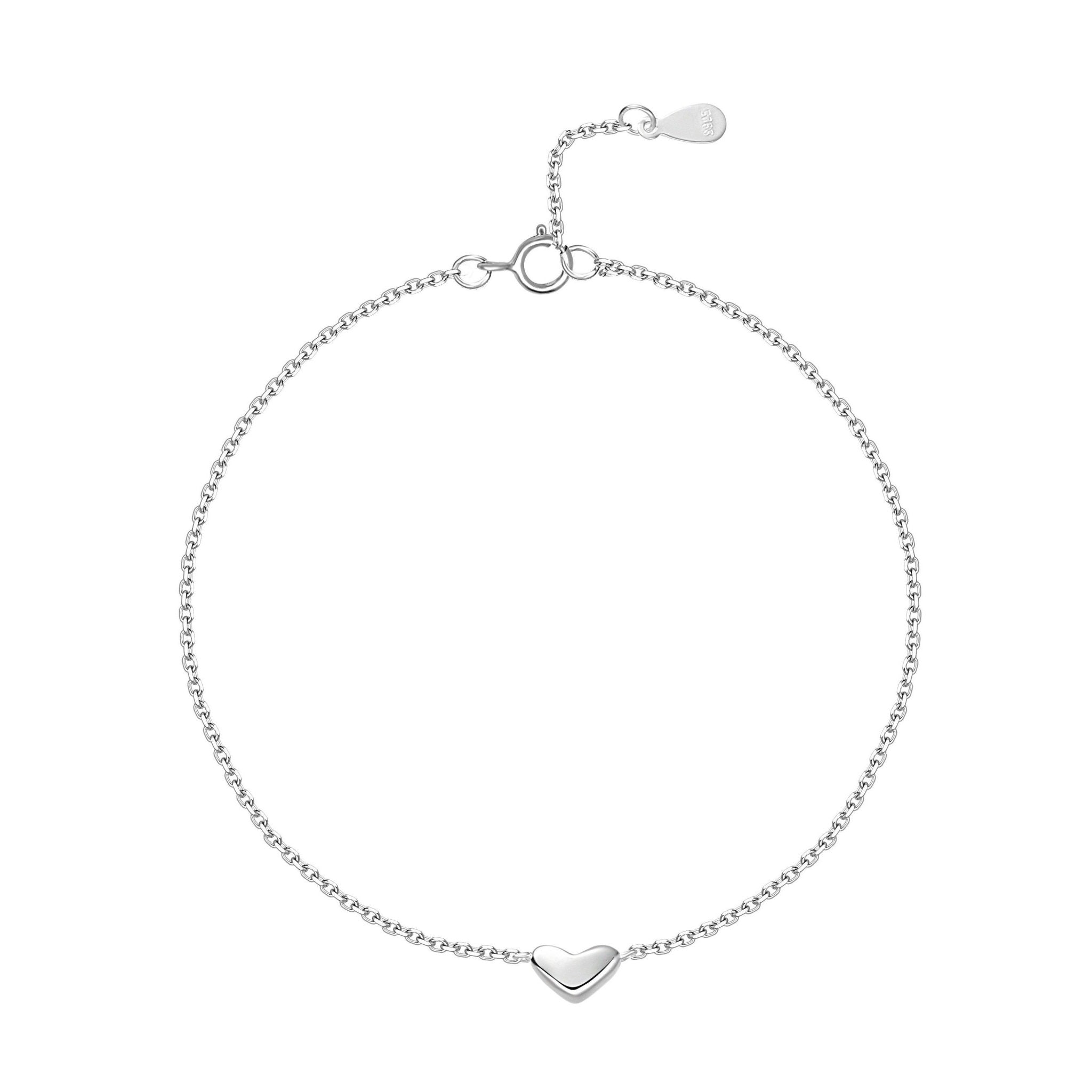 Bracelet de cheville "Love Story" ~ Argent Sterling