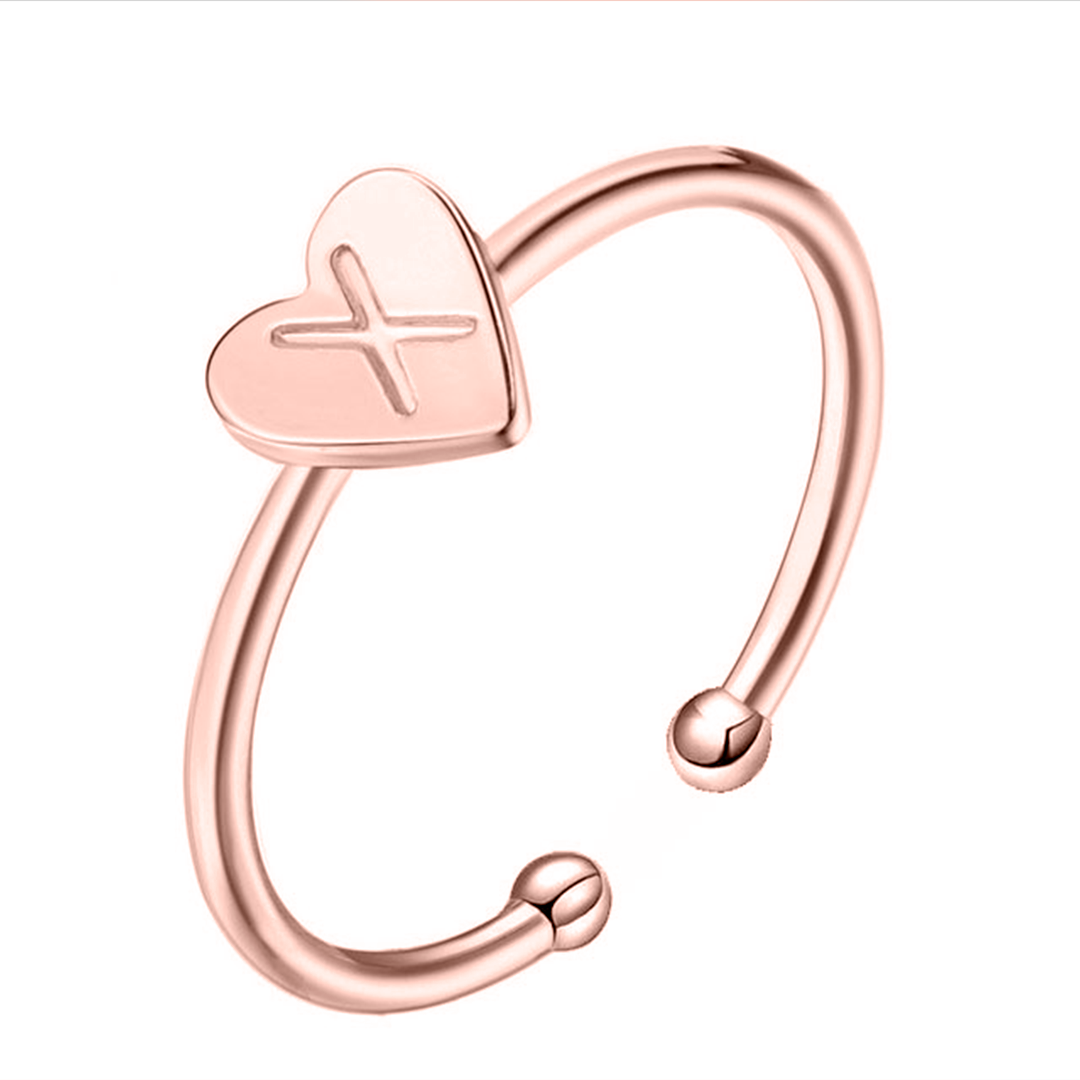 Bague "Initiale" ~ Or / Rose / Argent